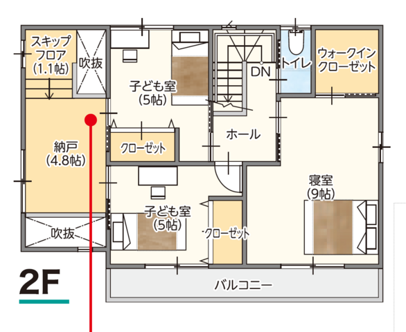 収納とやさしさにあふれるお家　宮古市崎山　実例完成見学会の間取り画像