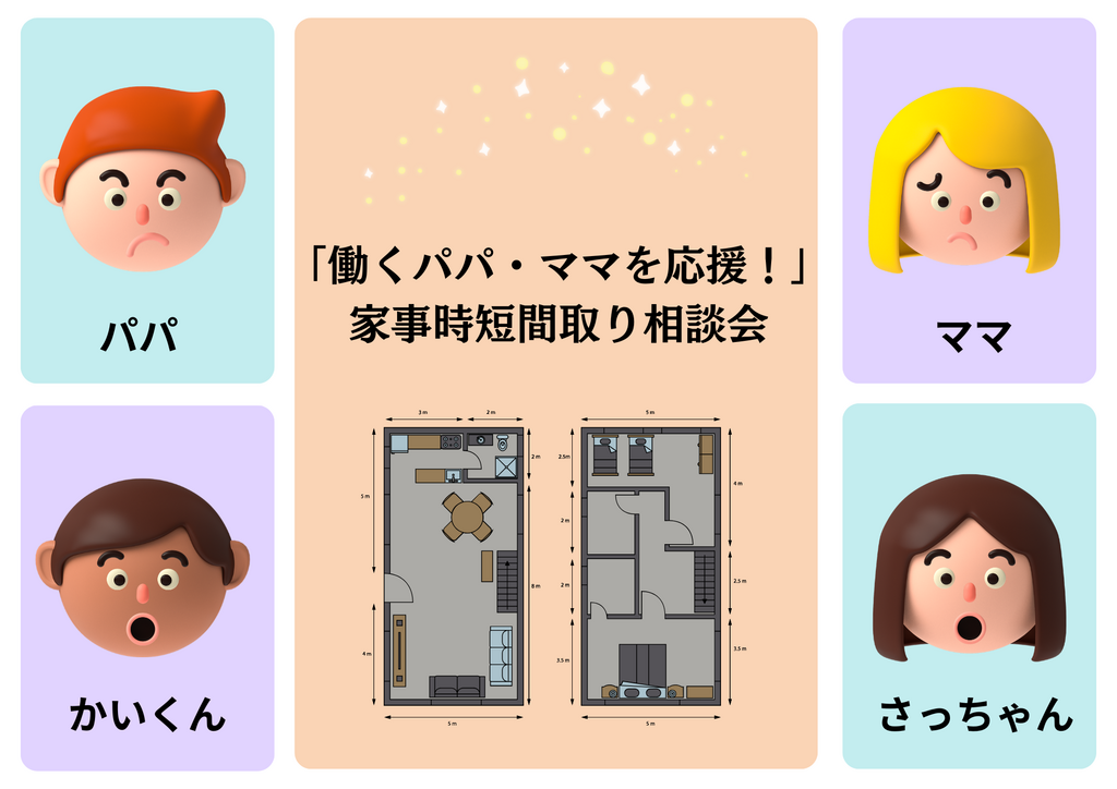 【勤労感謝の日】「働くパパ・ママを応援！」家事時短間取り相談会×ギフト券1万円特典付〈11月限定〉