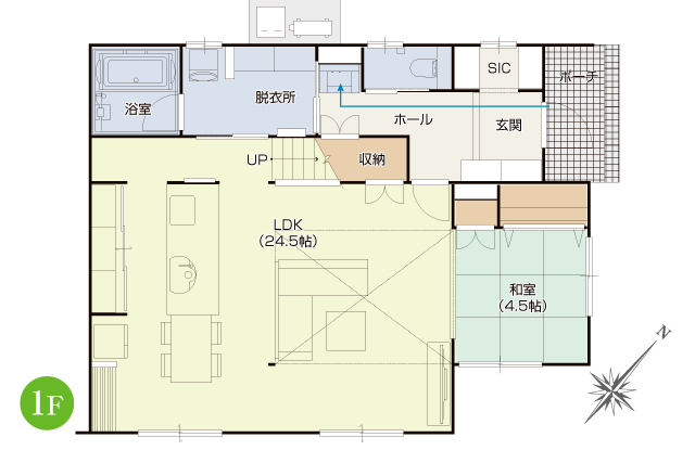 高崎市引間町 6/22・23 家事ラク収納上手なお家 完成見学会の間取り画像