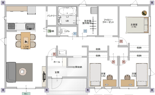 【平屋】家づくり無料相談会の間取り画像