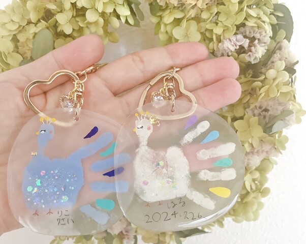 【秋のひだまりフェス】手形アート*yell*さんのキーホルダーづくりのメイン画像