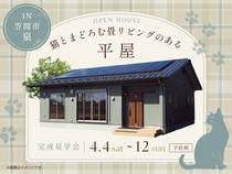 猫とまどろむ畳リビングのある平屋のメイン画像