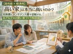 「高い家」は本当に高いのか？光熱費とメンテナンス費で逆転する、北アルプスの賢い家づくり相談会のメイン画像
