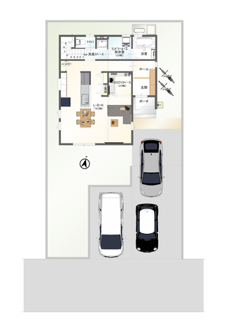 鹿児島市川上 Fill+ (フィルタス)モデルハウスの間取り画像
