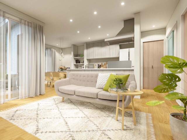 【真庭市中】人気の平屋　収納力抜群で家事1/2動線もついた暮らしやすい家　モデルハウス見学のメイン画像