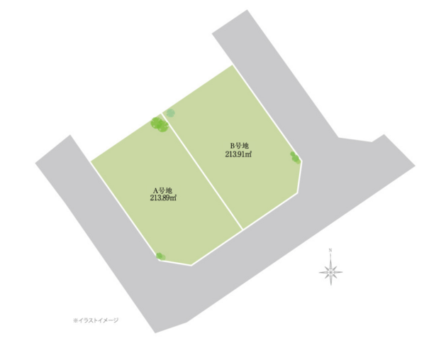 【ココナラ生駒・真弓】土地価格3,680万円の間取り画像