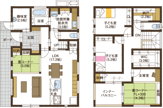 【3月7・8日開催】小浜市一番町にて完成見学会の間取り画像