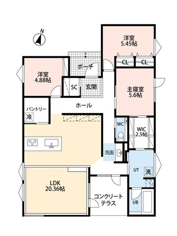 【予約リクエスト】苫小牧市澄川町モデルハウスの間取り画像