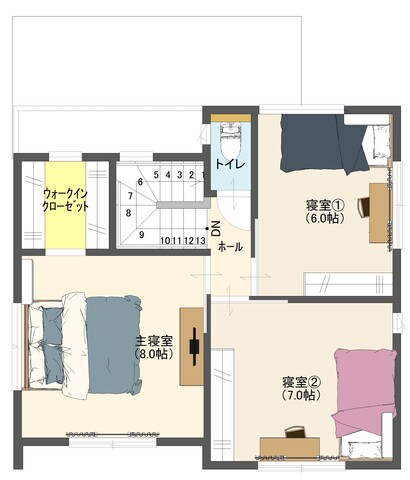  モデルハウス2棟同時見学会の間取り画像