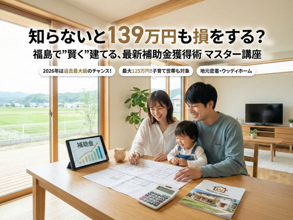 福島で”賢く”建てる、最新補助金獲得術マスター講座
