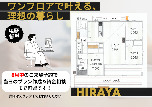 【8月イベント】平屋間取り＋資金計画 相談会〈仙台泉店〉のメイン画像