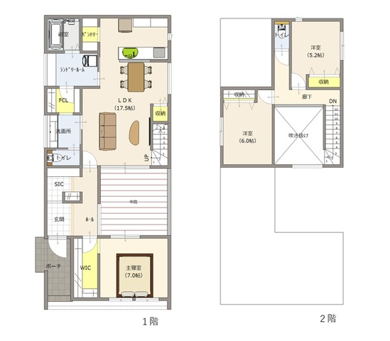 【中庭付き＆半平屋】 OPEN HOUSE！の間取り画像