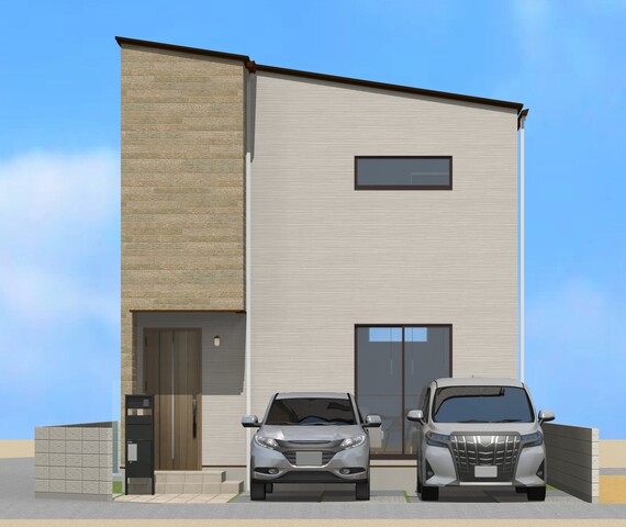 《松山市余戸南》①号地『車並列可　適材適所収納のいえ』のメイン画像