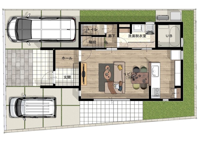 《松山市余戸南》②号地『テキパキ　コンパクト動線のいえ』の間取り画像