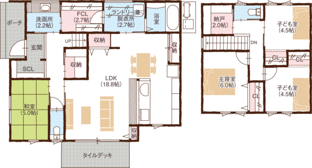 【6月7・8日開催】福知山市天田にて完成見学会の間取り画像