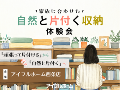 【西条店】 家族に合わせた自然と片付く収納体験会のメイン画像