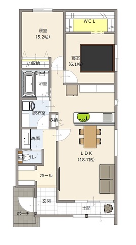 【おひとり様・ファミリー大歓迎！】3棟同時〈平屋〉完成見学会！の間取り画像