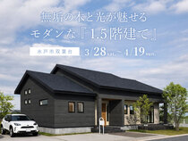 【水戸市双葉台】無垢の木と光が魅せるモダンな「1.5階建て」のメイン画像