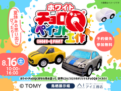 鳥栖展示場　ホワイトチョロＱペイント工作のメイン画像