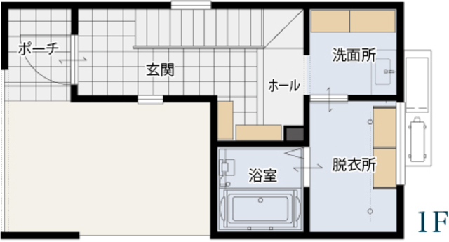 玄関から広々！3階建てモデルハウス内覧会の間取り画像
