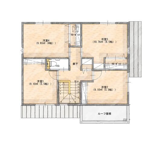 【御津野々口】完成見学会～回遊動線で毎日時短できる家～の間取り画像