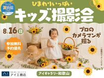  アイギャラリー和歌山　プロのカメラマンが撮る　ひまわりいっぱい🌻キッズ撮影会のメイン画像