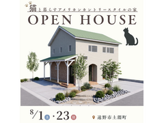 猫と暮らすアメリカンカントリースタイルの家　ほどよい距離感のダブルリビング｜遠野市土淵町のメイン画像