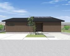 尾道展示場　中庭を望む平屋の暮らし　施主様宅完成見学会のメイン画像