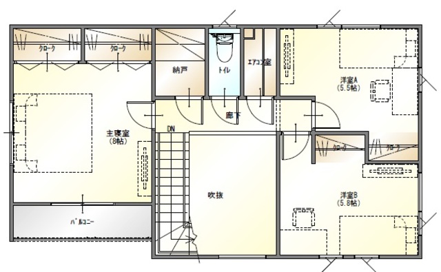 【12/7(土)-8(日)】全館空調搭載モデルハウス 体験見学会開催♪【会津若松市新横町】の間取り画像