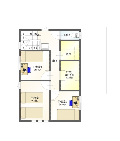鹿児島市川上 Fill+ (フィルタス)モデルハウスの間取り画像