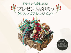 ドライでも楽しめる「プレゼントBOX」のクリスマスアレンジメント教室のメイン画像