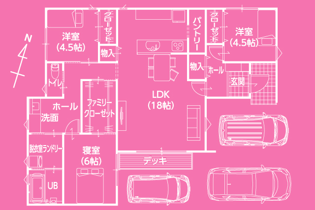 大村市今富町 4/11~5/5 平屋建売住宅 見学会の間取り画像