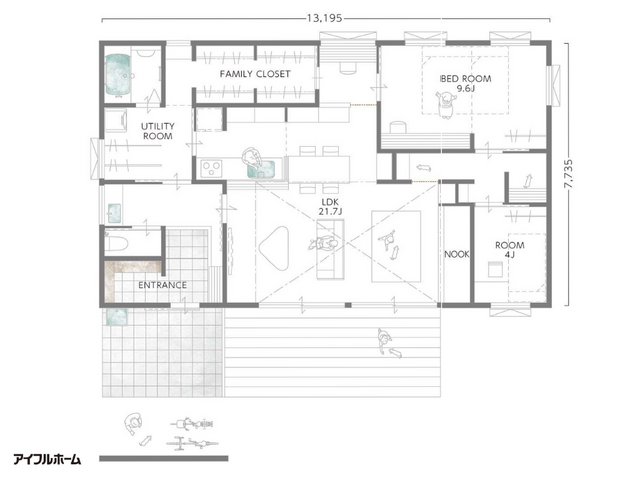 【神栖店】「オープンガレージのある平屋住まい。」　の間取り画像