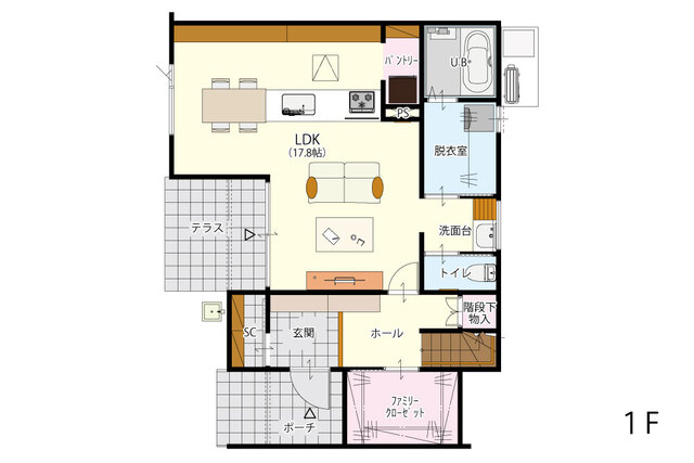 【宇土市入地・ニュータウン内】5号地モデルハウス　見学予約フォームの間取り画像