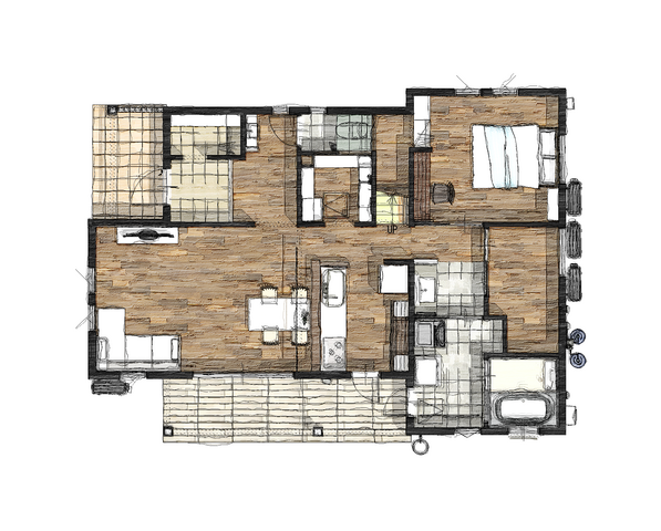 【見学予約受付中】アーリーアメリカンモデルハウス@ザ・パームテラス息栖の間取り画像