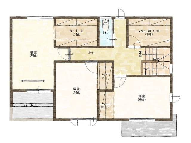 【多賀城市八幡4丁目】4LDK 39坪！子育てが楽しくなる住まい見学会🏠の間取り画像