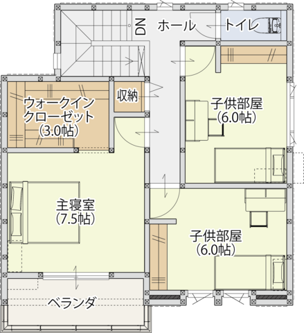【津山市山方】広々LDKと和の安らぎの住まいの間取り画像