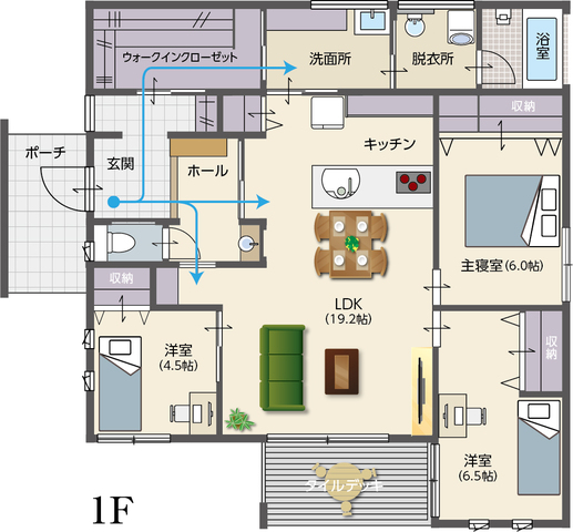 お客様宅訪問会　真庭市K様宅の間取り画像