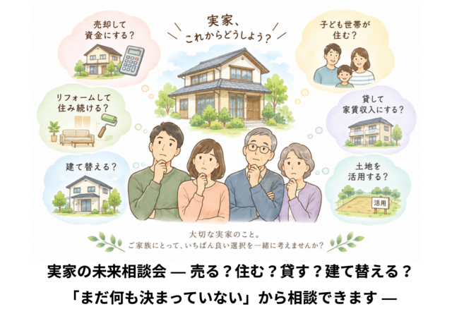 【実家の未来相談会】 売る？住む？貸す？建て替える？のメイン画像
